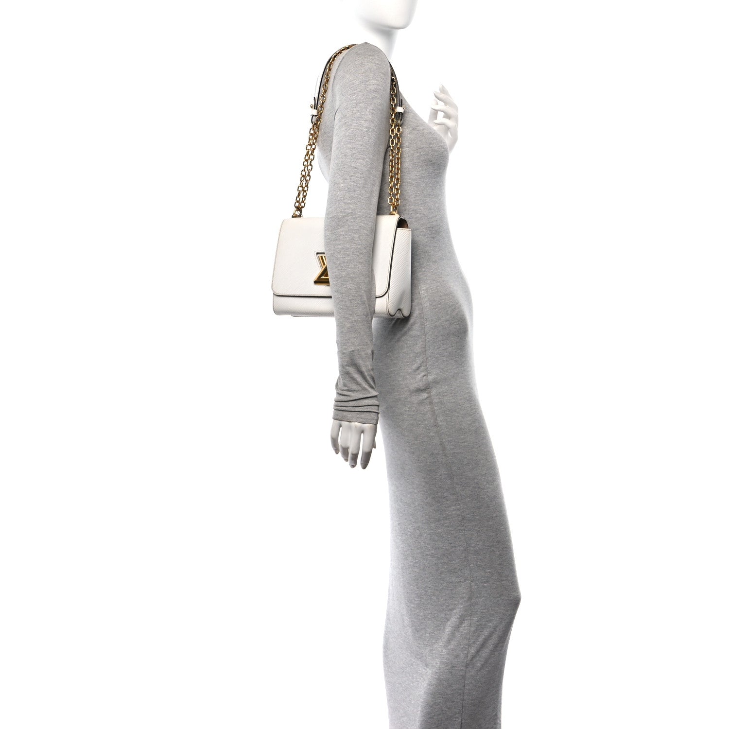 Louis Vuitton Epi Twist Shoulder Bag MM White 2 of 9