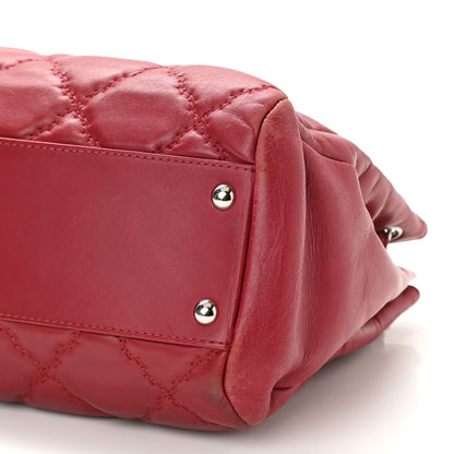 Chanel Calfskin Double Stitch Large Hamptons Flap Bag Red 11 of 11