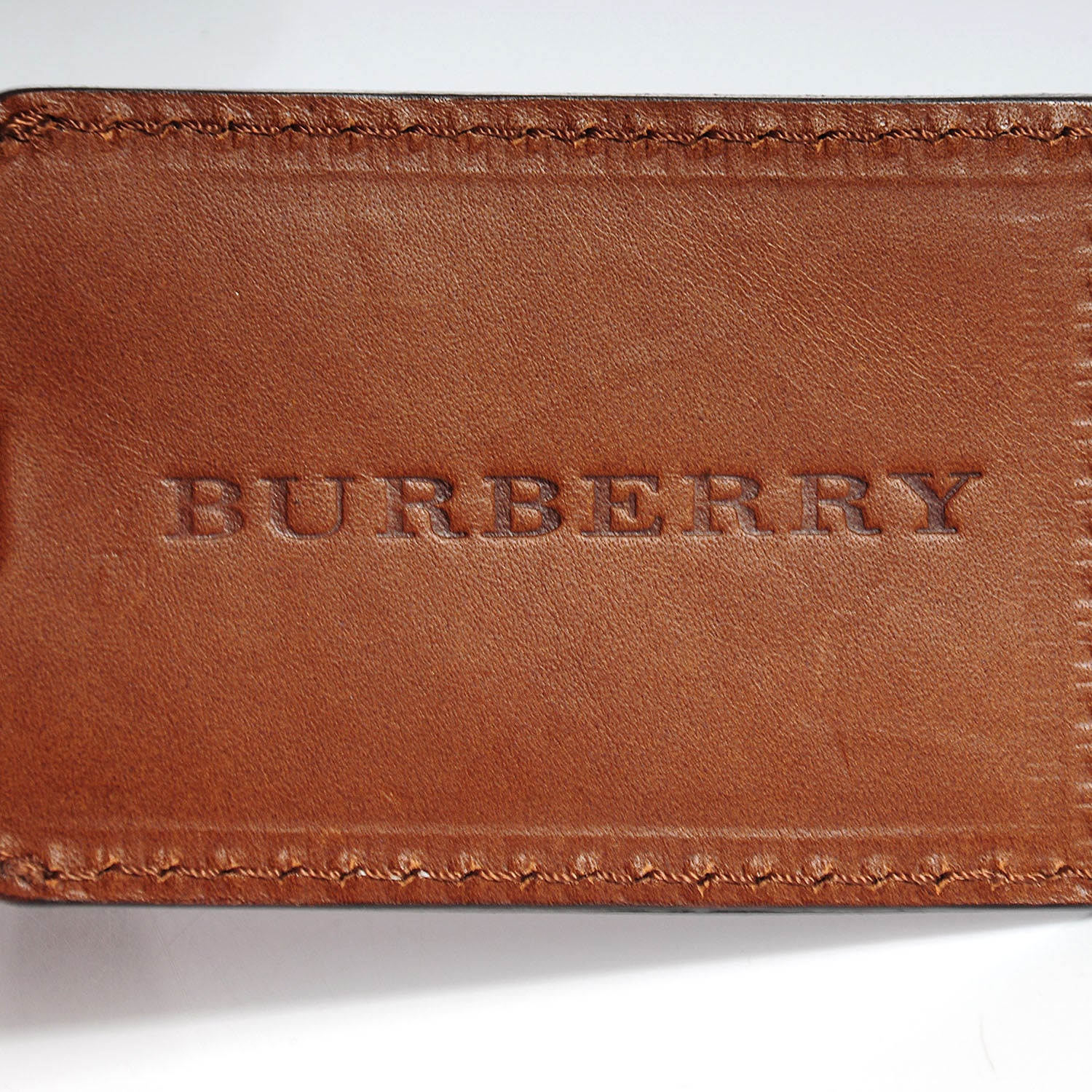 Burberry Haymarket Check Leighton Business Bag Dark Ochre 8 of 9