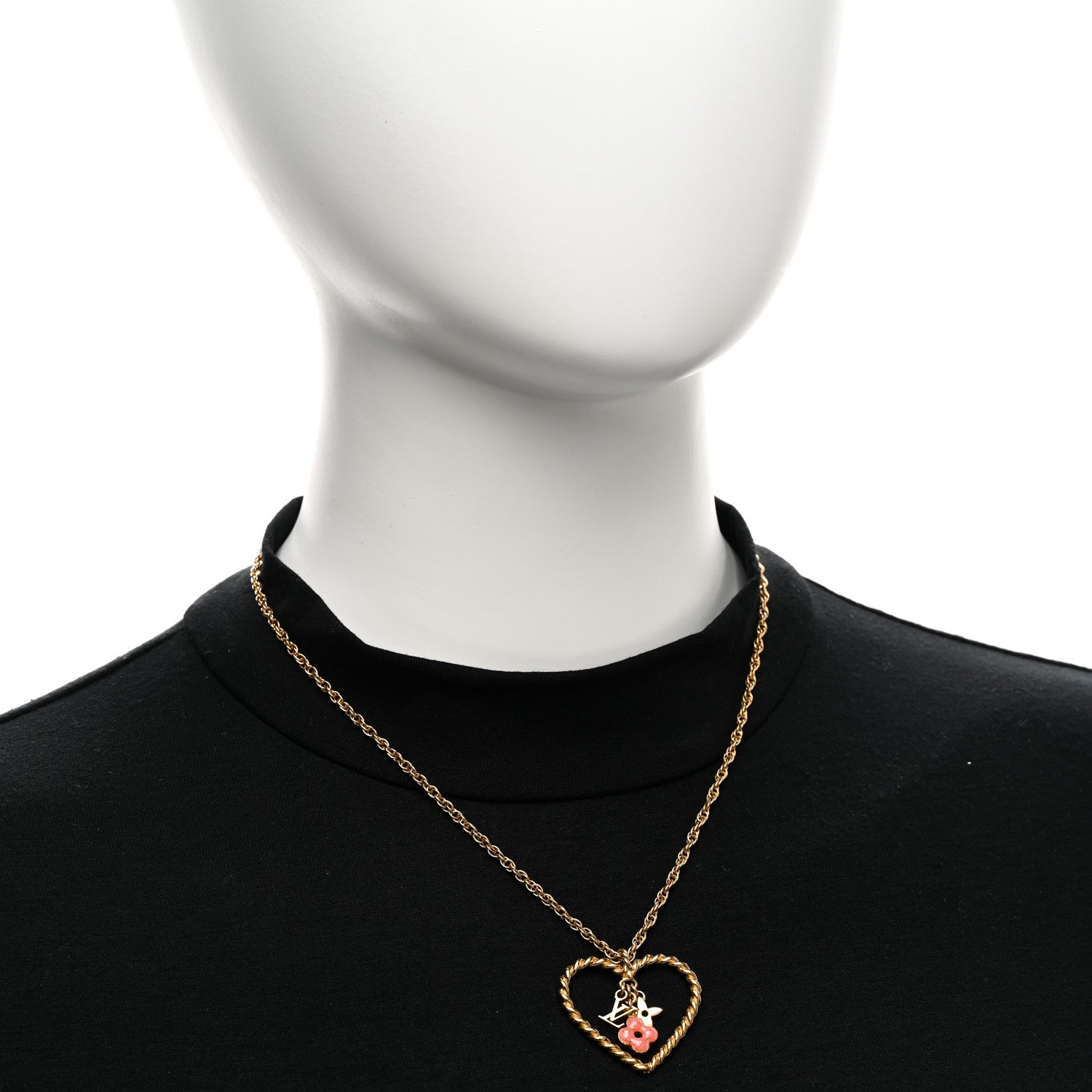 Louis Vuitton Sweet Monogram In My Heart Necklace Gold 2 of 7
