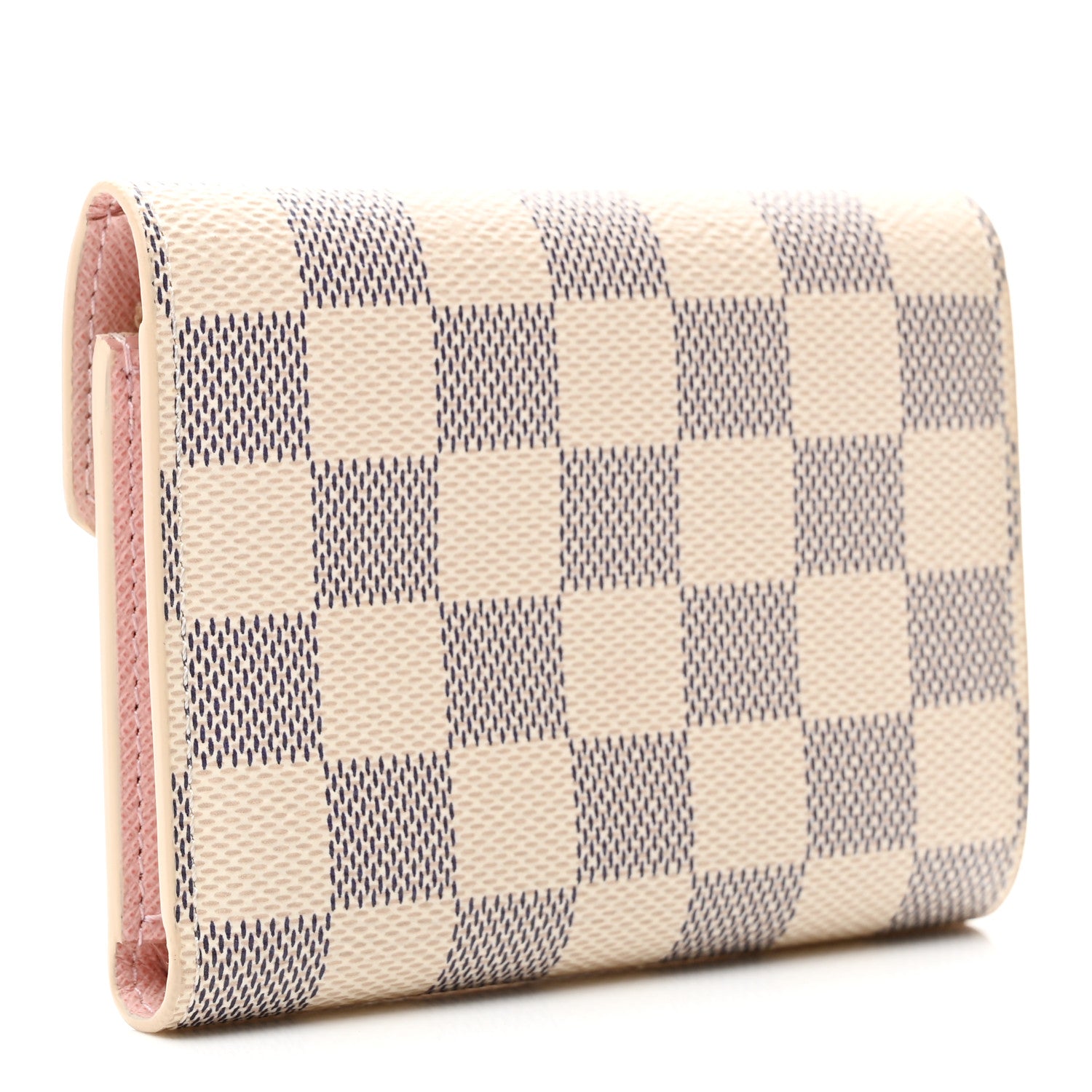 Louis Vuitton Damier Azur Victorine Wallet Rose Ballerine 3 of 6