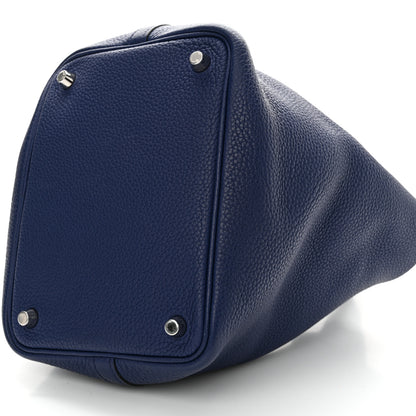 Hermes Taurillon Clemence Picotin Lock 18 PM Bleu Saphir 10 of 12