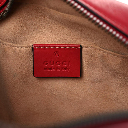 Gucci Calfskin Matelasse Small GG Marmont Chain Shoulder Bag Hibiscus Red 16 of 21