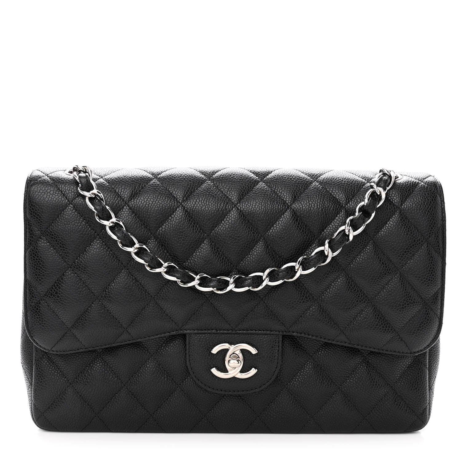 Chanel Caviar Quilted Jumbo Double Flap Black 1 of 10