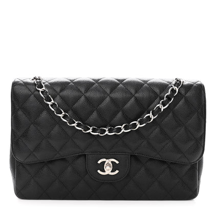Chanel Caviar Quilted Jumbo Double Flap Black 1 of 10