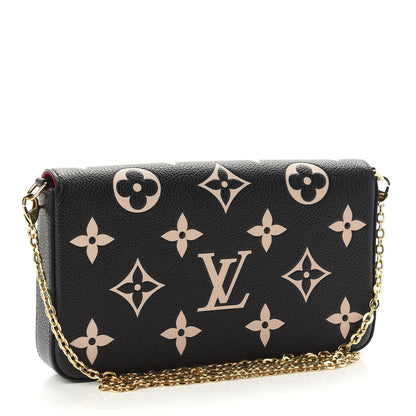 Louis Vuitton Empreinte Monogram Giant Felicie Pochette Black Beige 4 of 9