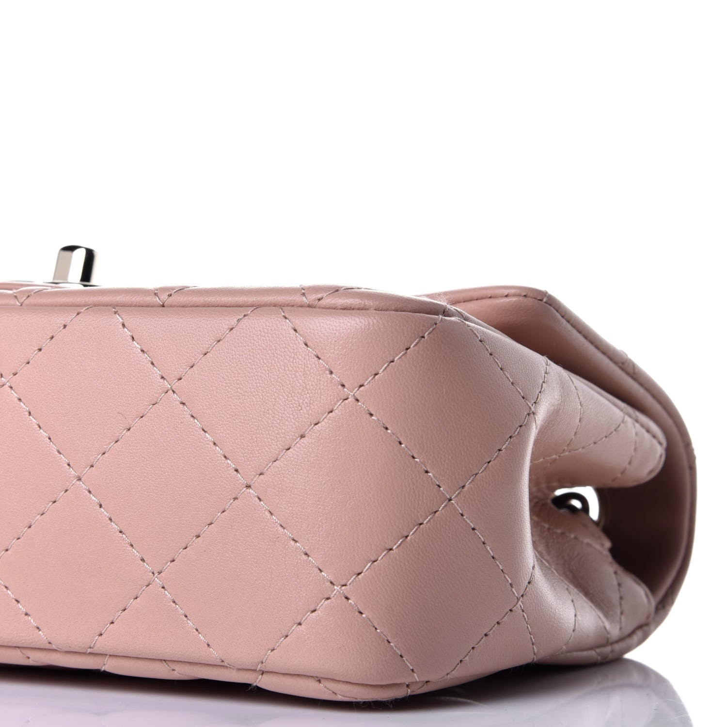 Chanel Lambskin Quilted Mini Rectangular Flap Beige 8 of 9