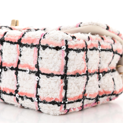 Chanel Tweed Quilted Mini Rectangular Flap White Multicolor 10 of 11
