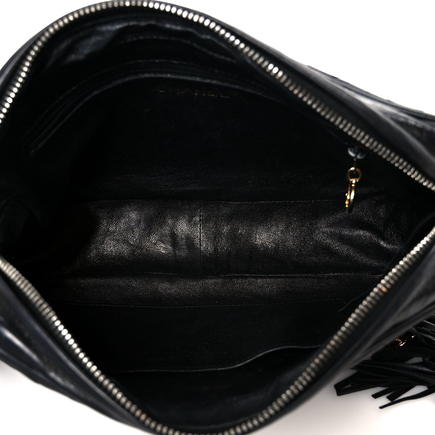Chanel Lambskin Quilted Small Diamond CC Camera Case Black 5 of 11