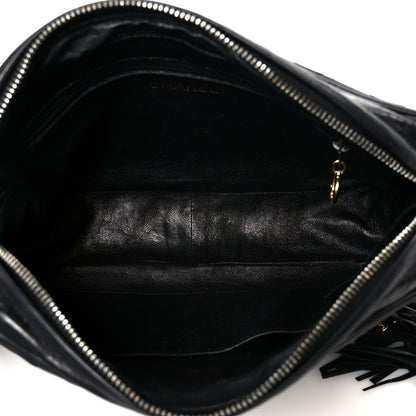 Chanel Lambskin Quilted Small Diamond CC Camera Case Black 5 of 11
