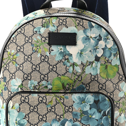 Gucci GG Supreme Monogram Blooms Small Day Backpack Blue 8 of 10
