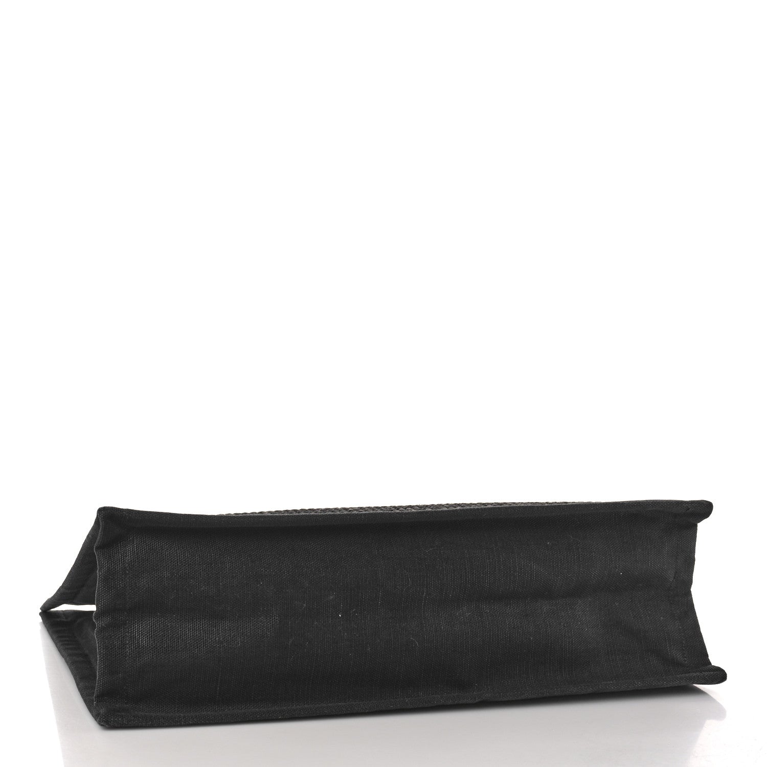 Saint Laurent Raffia Linen Calfskin Rive Gauche Tote Black 4 of 9