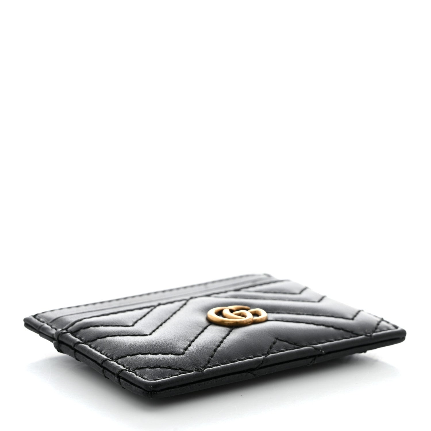 Gucci Calfskin Matelasse GG Marmont Card Holder Black 4 of 8