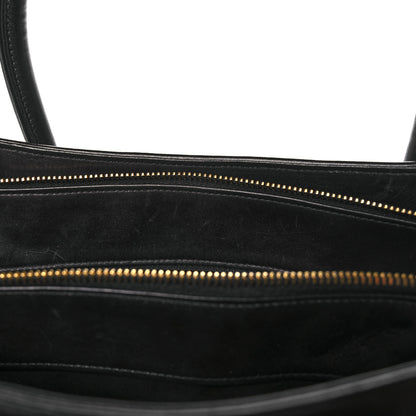 Chanel Lambskin Chevron Quilted Top Handle Bag Black 8 of 17