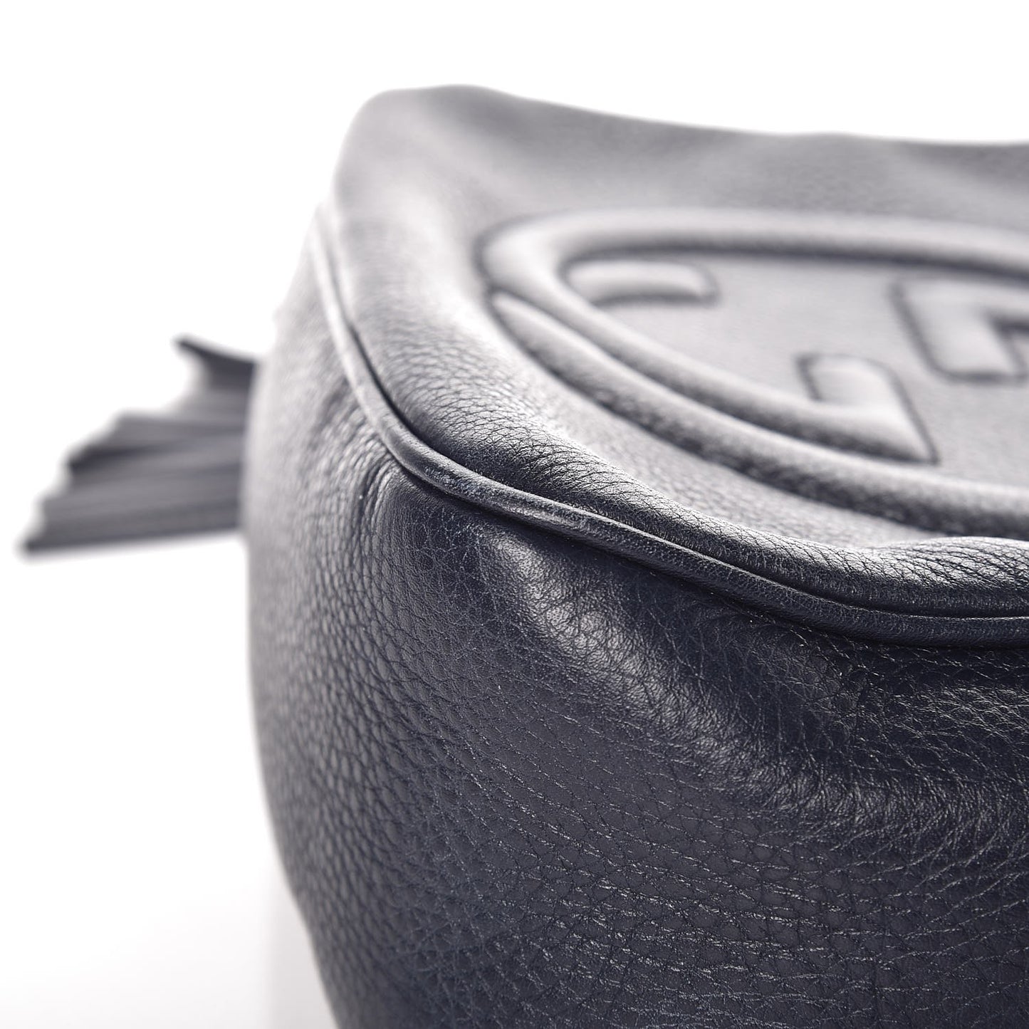 Pebbled Calfskin Small Soho Disco Bag Blue