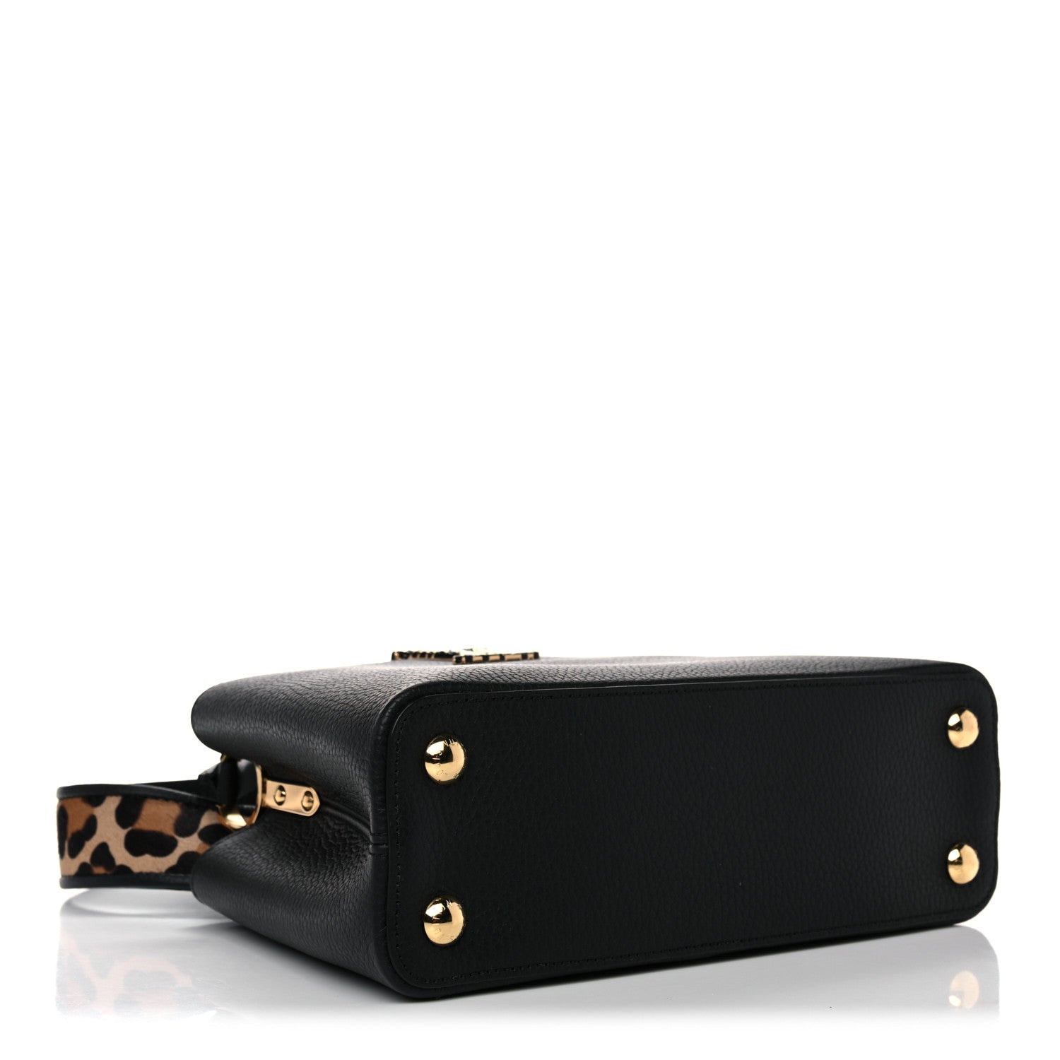Louis Vuitton Taurillon Capucines Leopard BB Black 4 of 9