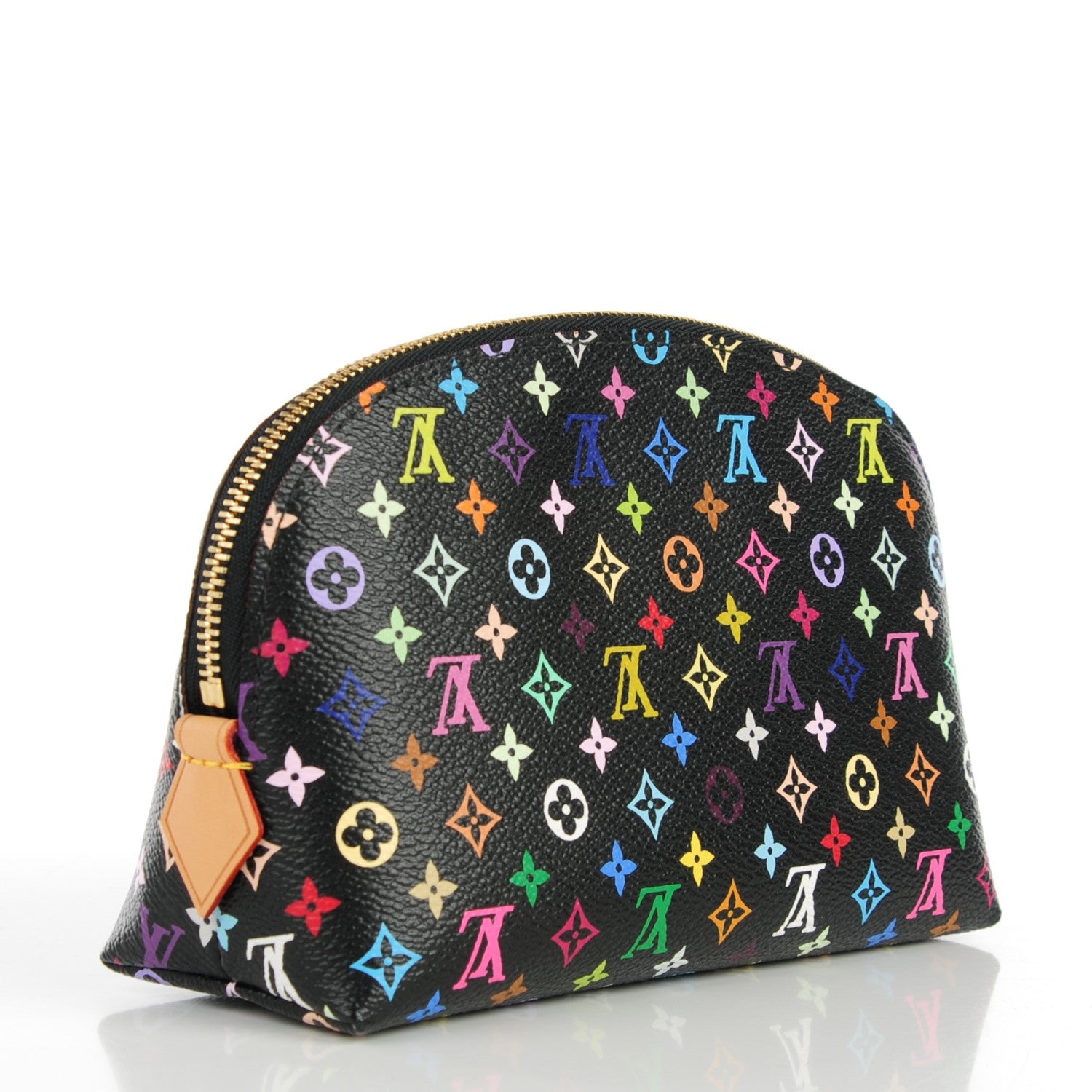 Louis Vuitton Monogram Multicolor Cosmetic Pouch Black Grenade 3 of 8