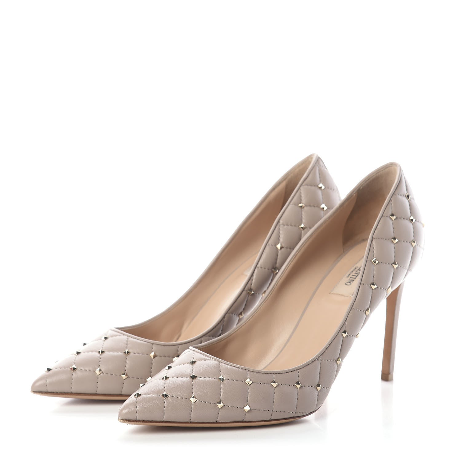 Valentino Garavani Nappa Rockstud Spike 90mm Pumps 41.5 Poudre 3 of 7