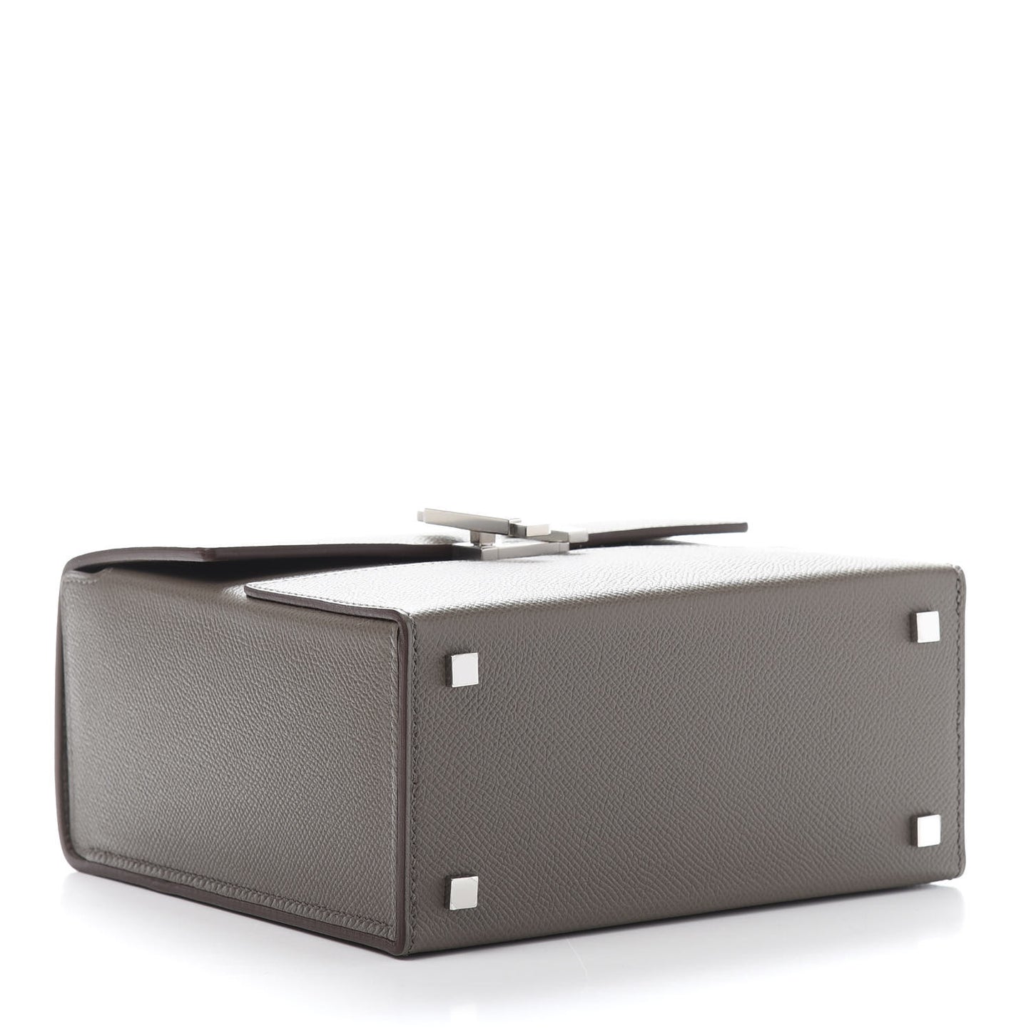 Epsom Cinhetic Boxy Top Handle Bag Etoupe