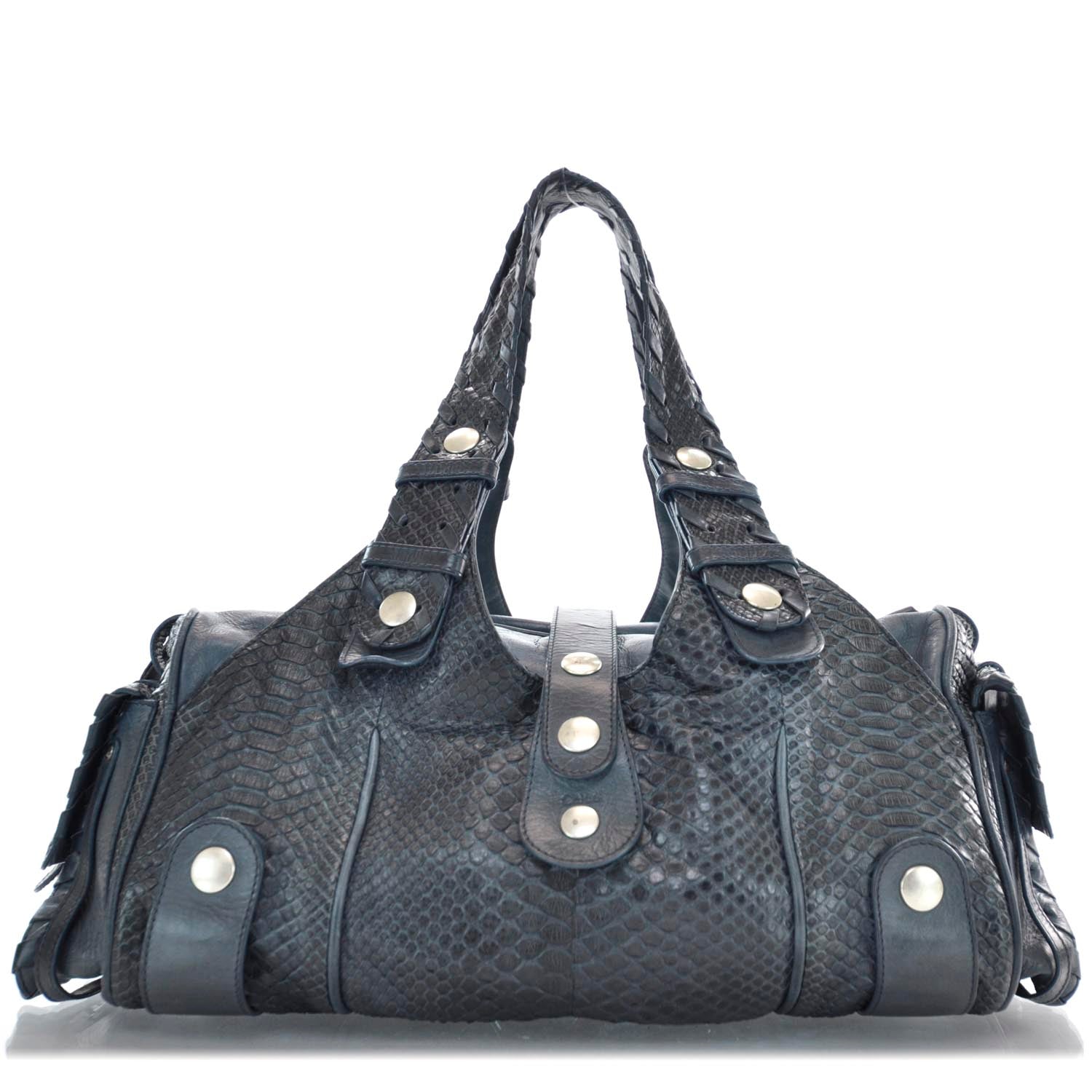 Chloe Python Silverado Shoulder Bag Blue 1 of 10