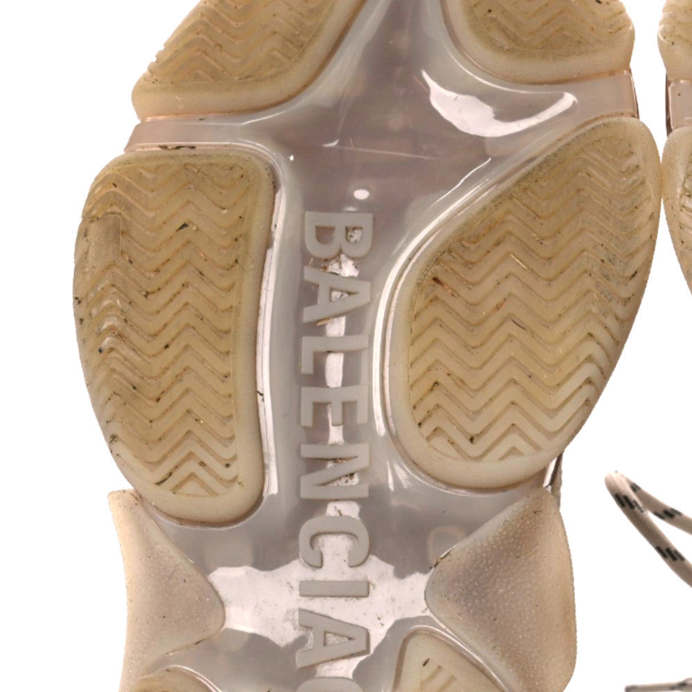Balenciaga Fabric Mesh Clear Sole Womens Triple S Sneakers 39 Beige 12 of 14