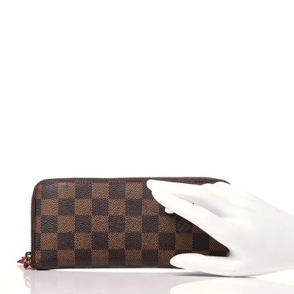 Louis Vuitton Damier Ebene Clemence Wallet Cherry 2 of 12