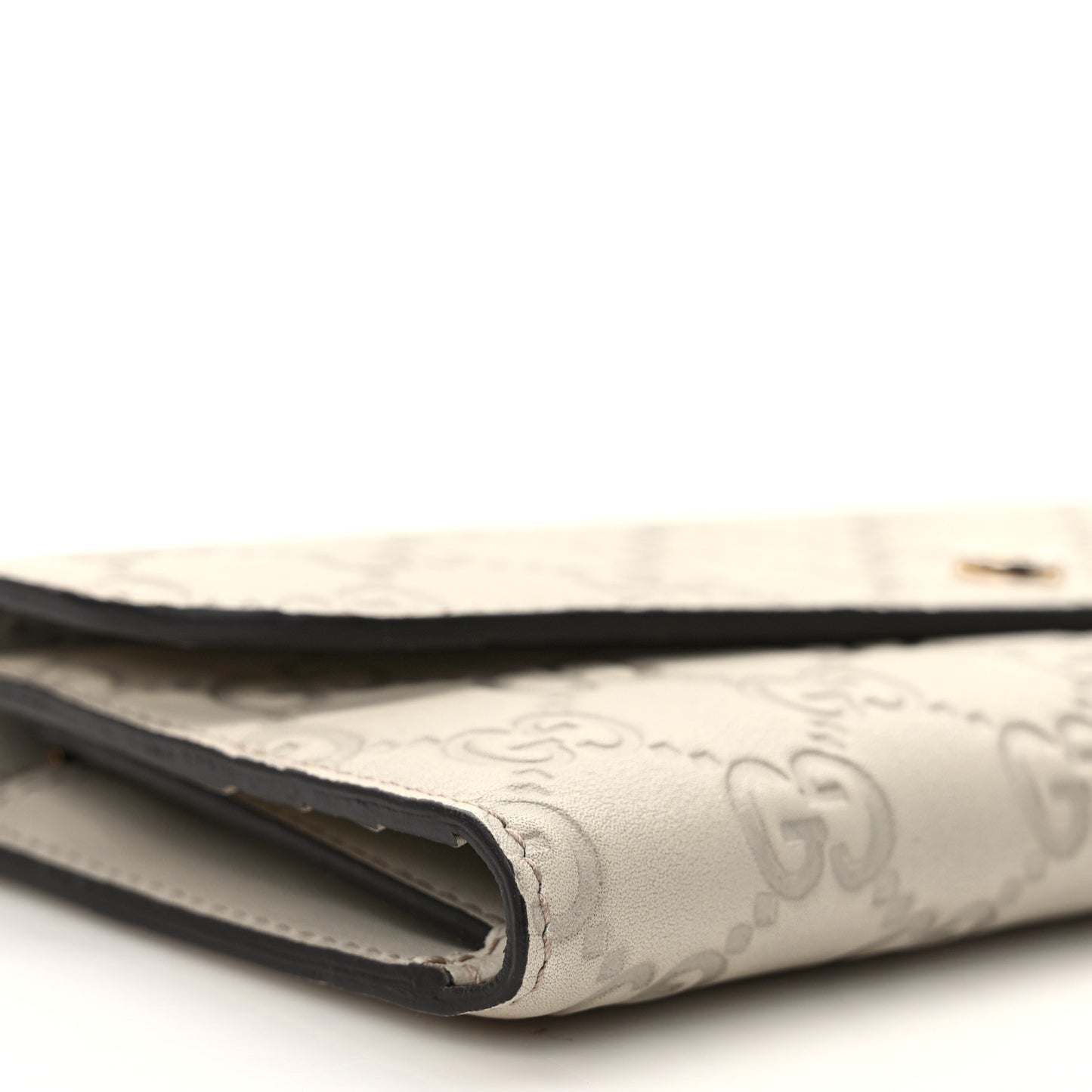 Guccissima Interlocking G Continental Wallet White