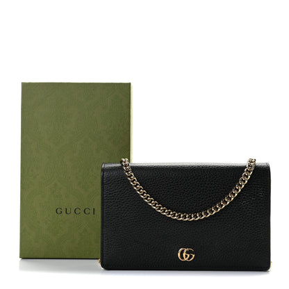 Gucci Calfskin Mini GG Marmont Chain Wallet Black 8 of 8
