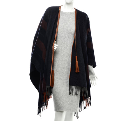 Hermes Merino Wool Cashmere Rocabar Poncho Gris 2 of 8