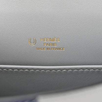 Hermes Epsom Casaque Horseshoe Mini Kelly Sellier 20 Bleu Encre Bleu Glacier 6 of 11