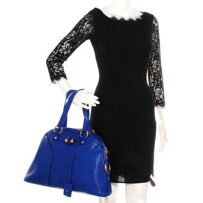 Saint Laurent Calfskin Large Muse Blue 2 of 10