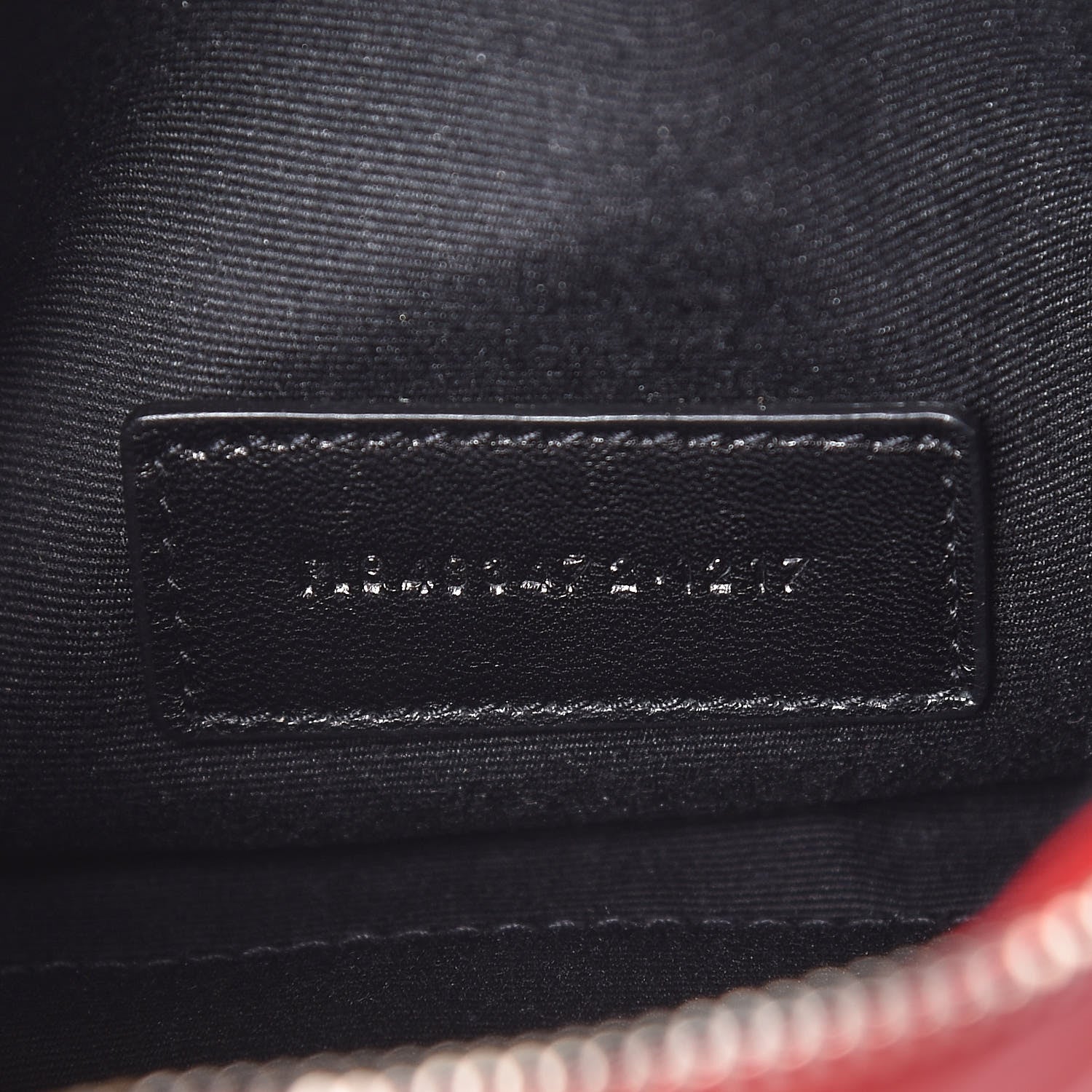 Saint Laurent Calfskin Matelasse Chevron Monogram Pouch Red 9 of 9
