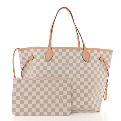 Louis Vuitton Damier Azur Neo Neverfull MM Rose Ballerine 2 of 10