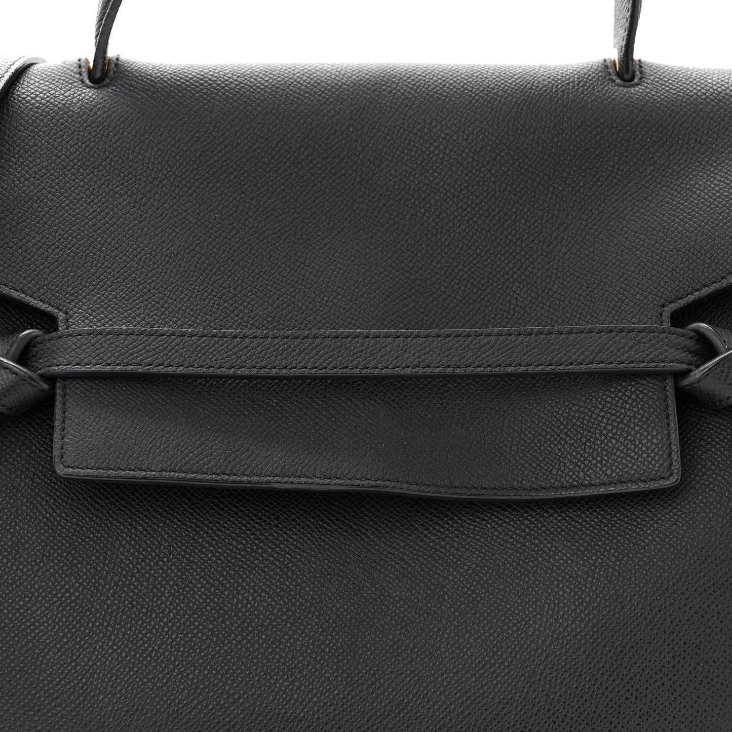 Grained Calfskin Mini Belt Bag Black