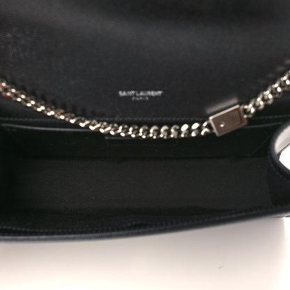 Saint Laurent Grain De Poudre Medium Classic Monogram Kate Satchel Black 5 of 9