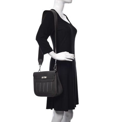 Hermes Veau Swift Perforated Sac Berline 28 Graphite Etoupe 3 of 12