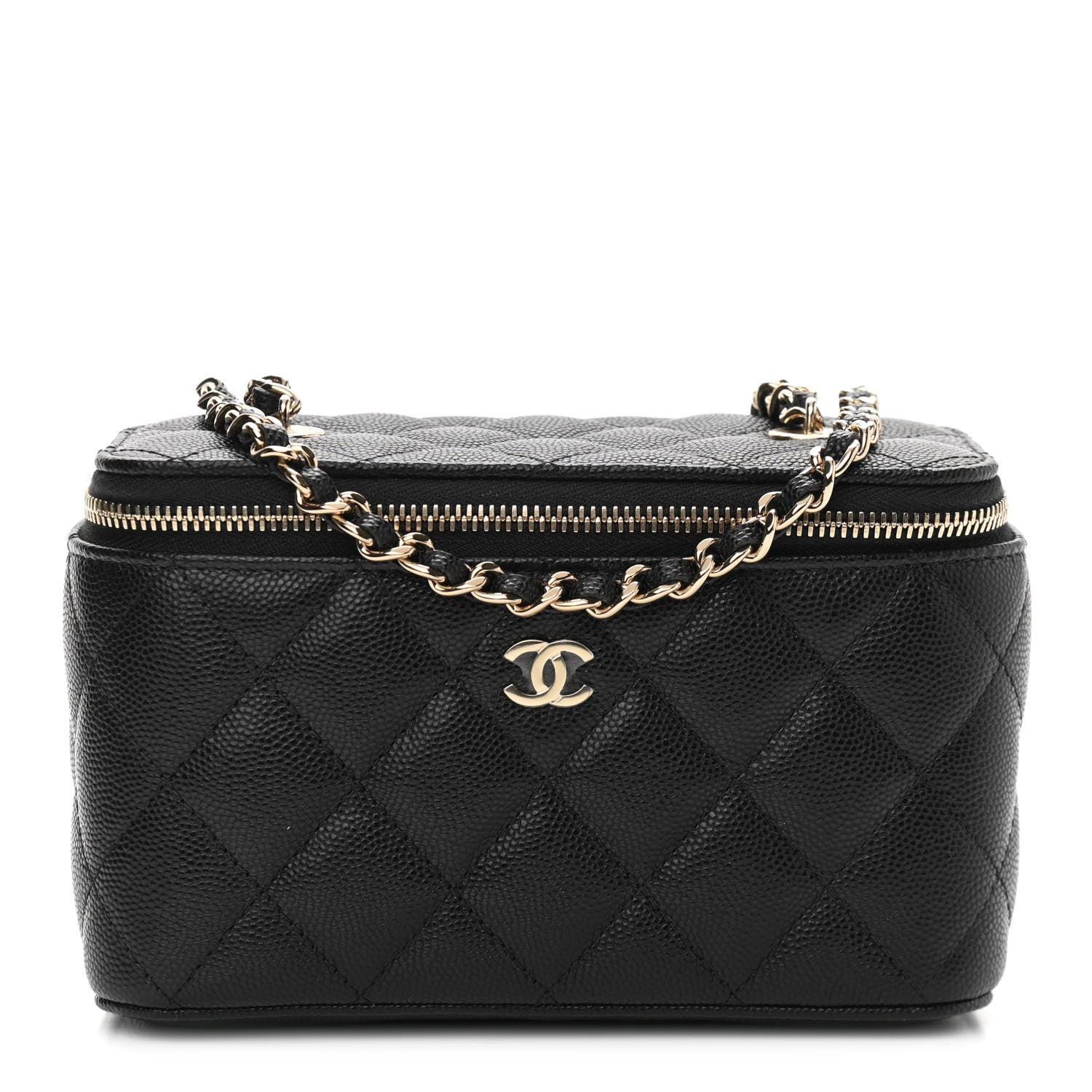 Chanel Caviar Quilted Small Vanity Case With Chain Black 1 of 11