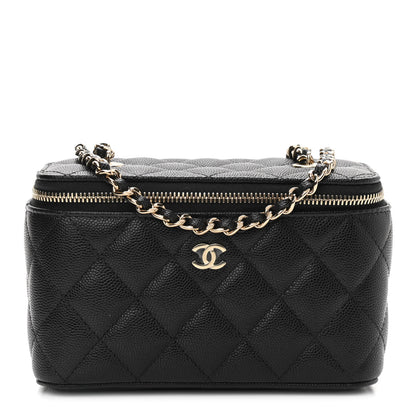 Chanel Caviar Quilted Small Vanity Case With Chain Black 1 of 11