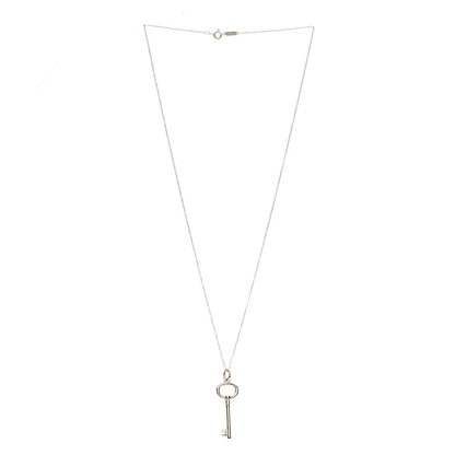 Tiffany 18K Rose Gold Small Oval Key Pendant Necklace 3 of 7