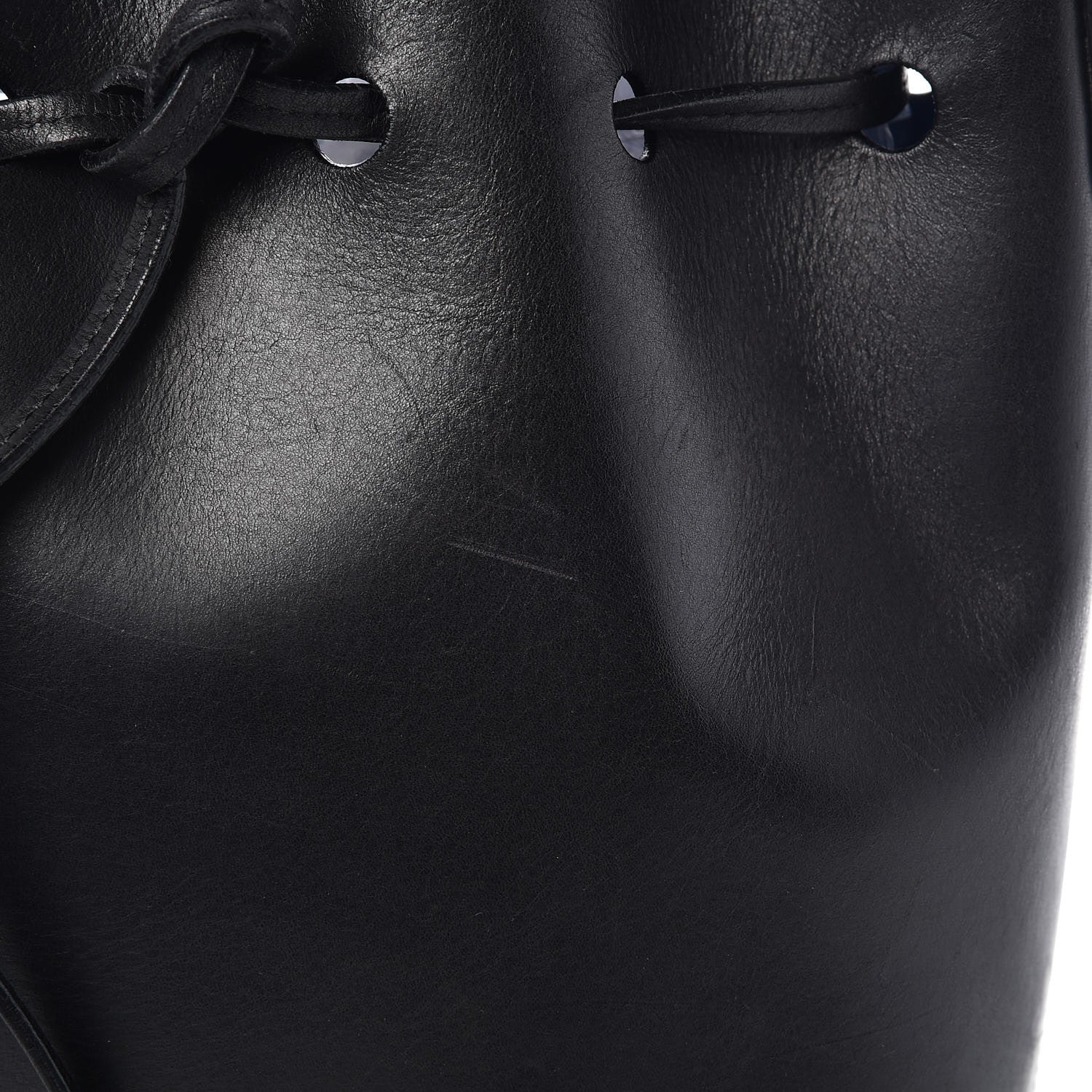 Mansur Gavriel Calfskin Mini Bucket Bag Black Royal 12 of 12