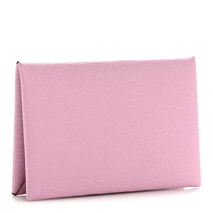 Hermes Chevre Mysore Calvi Card Case Mauve Sylvestre 3 of 9