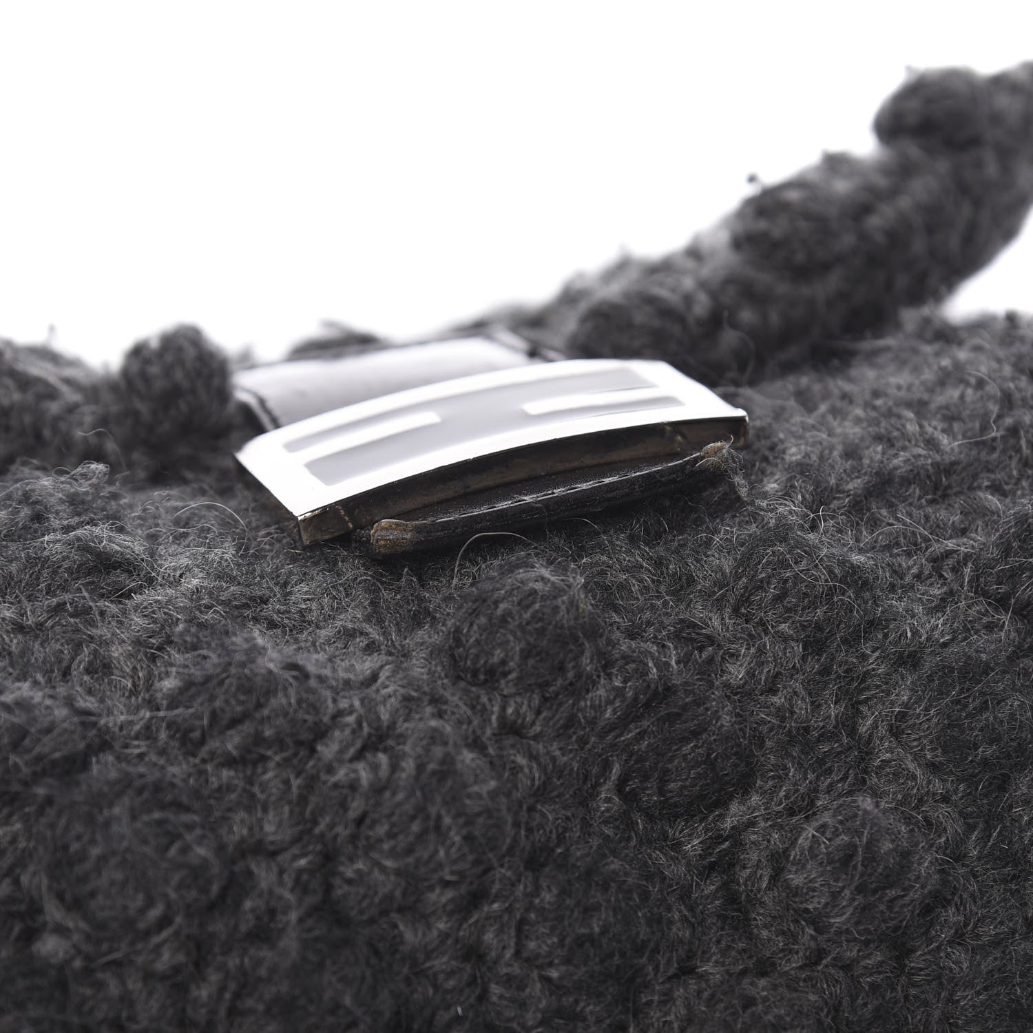 Fendi Woven Knit Baguette Grey 11 of 14