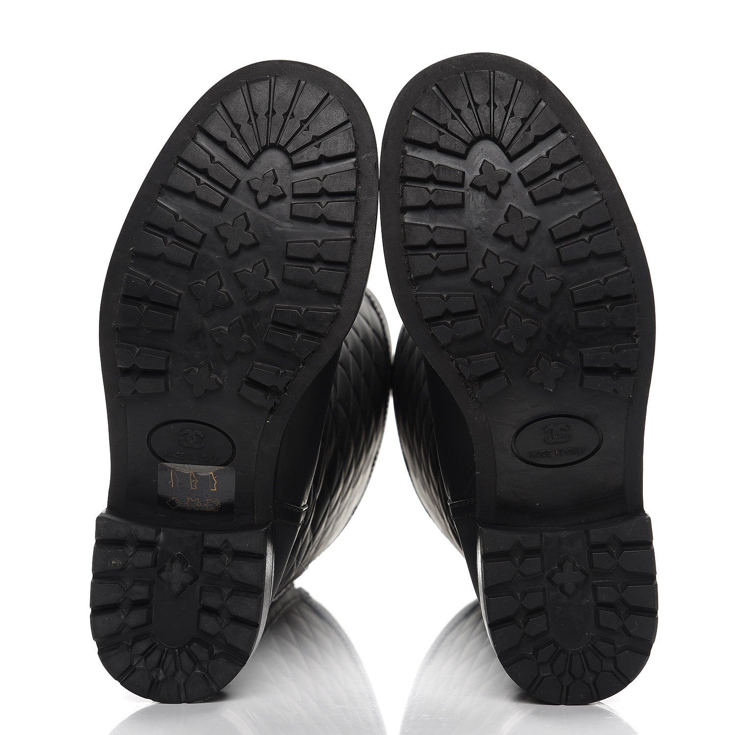 Chanel Calfskin Quilted Riding Boots 35.5 Black 5 of 9