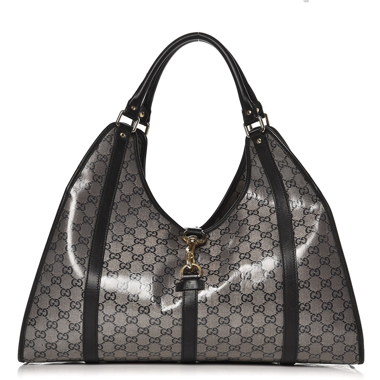 Crystal Monogram Large Joy Shoulder Bag Black