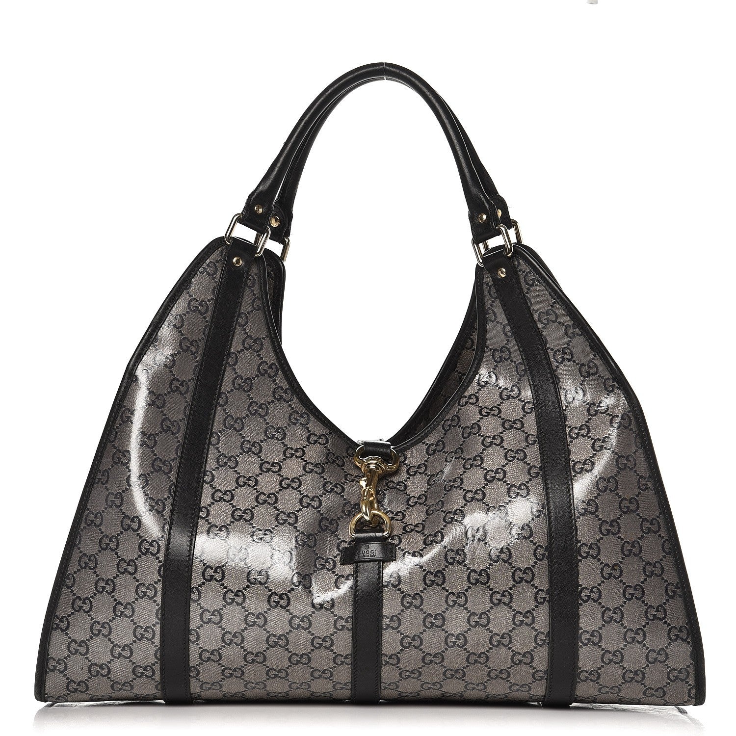 Gucci Crystal Monogram Large Joy Shoulder Bag Black 1 of 14