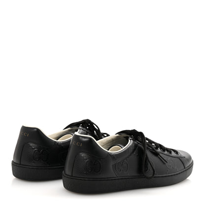 Gucci Calfskin GG Tennis Embossed Mens Ace Sneakers 11 Black 5 of 11