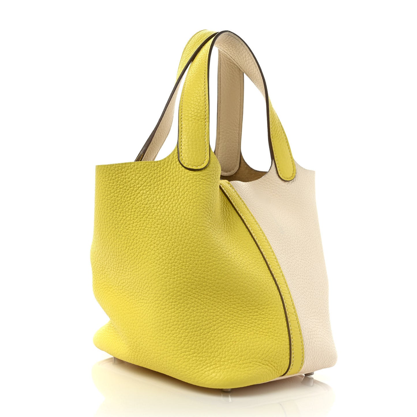 Taurillon Clemence Casaque Picotin Lock 18 PM Lime Nata