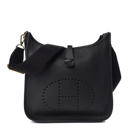 Hermes Taurillon Clemence Evelyne III PM Black 1 of 10
