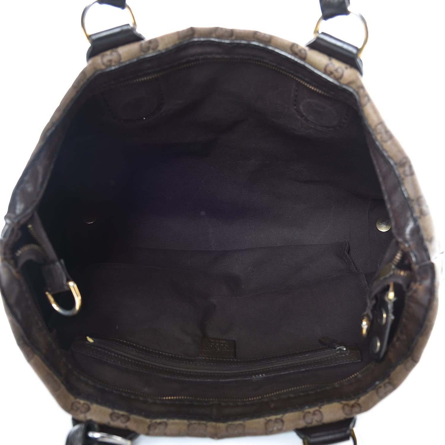 Gucci Crystal Monogram Small Babouska Tote Dark Brown 7 of 25