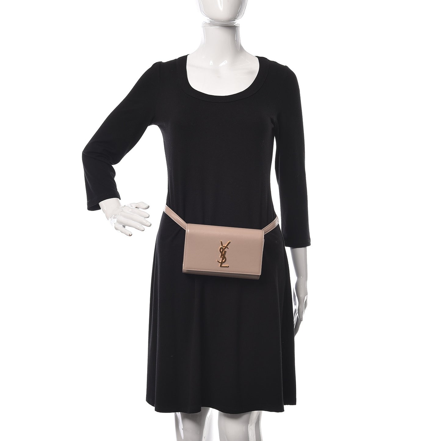 Smooth Calfskin Monogram Kate Belt Bag Beige